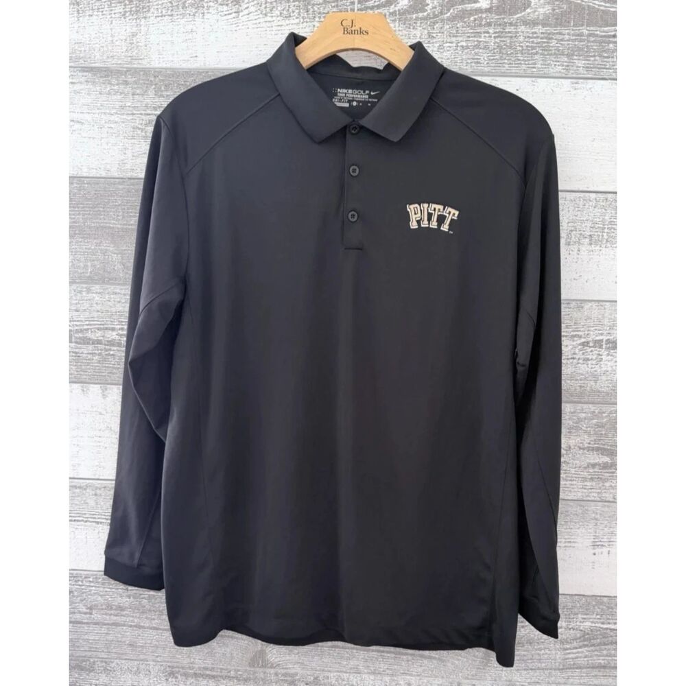Nike Dri-Fit Pitt Panthers Polo Shirt Men's XL Embroidered Logo Golf Performance
